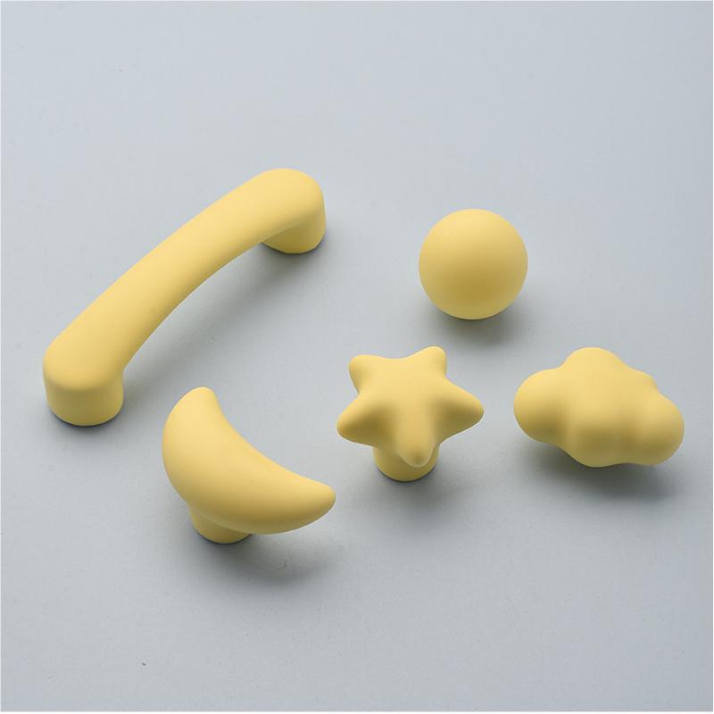 Maniglia per Armadio in Ceramica Carina a Forma di Stella Luna Nuvola Pomello Colorato per Cassetto per Armadio Mobile Decorazione