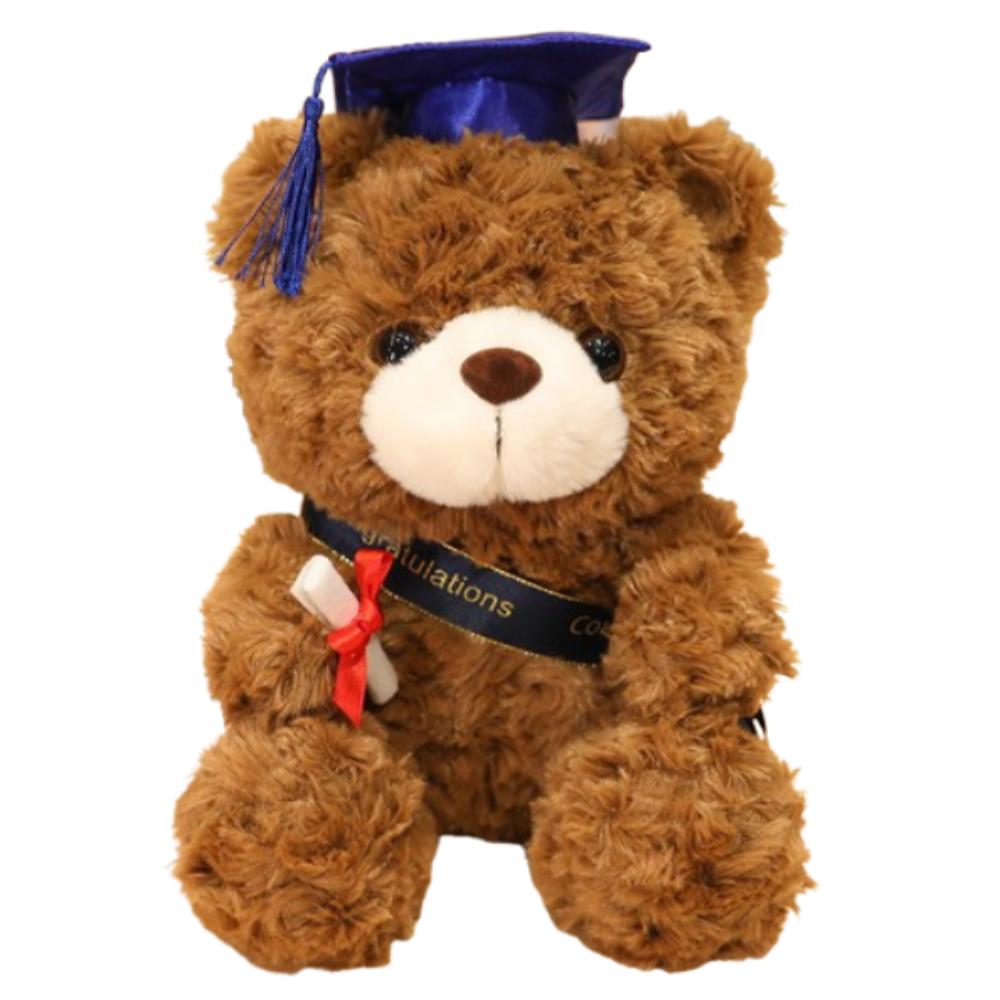 23/28cm Bachelor Bear Plush Toy Cute Bear Animal Doll Doctor Cap Graduation Bear Doll  Party Favors