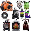 Hot Halloween Balloon Decoration Standing Hummy Pumpkin Ghost Witch Halloween Party Large Foil Balloon Inflatable Door Tree Deco
