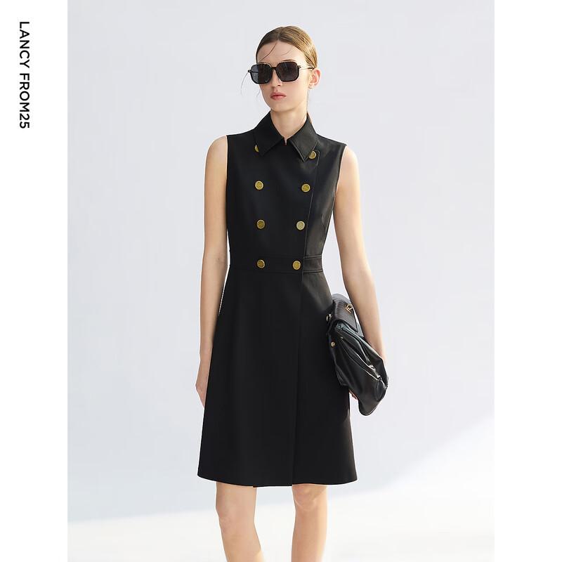 

Langzi Retro Double-Breasted A-Line Sleeveless Dress 2XL