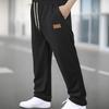 Spring fashion straight casual trousers men's sweatpants drawstring elastic waist micro loose neutral wind sports trend versatile
