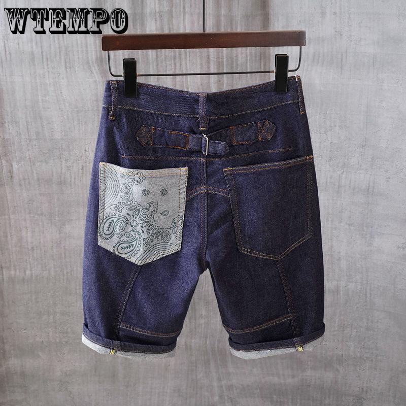 WTEMPO Herren Sommer Workwear Shorts Lose Plus Size Denim Shorts Retro Casual Shorts Weites Bein Shorts Anzug Shorts Outdoor Strandhosen