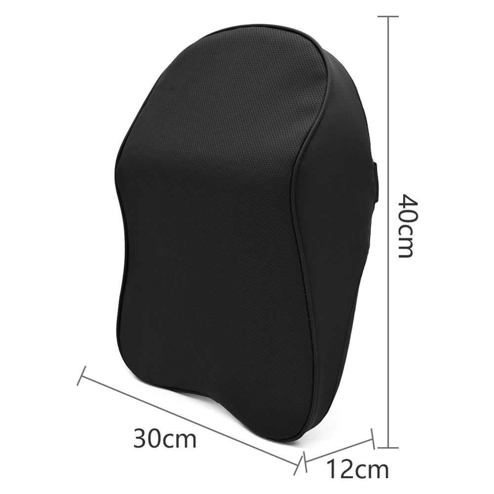 Universal Car Neck Pillow Neck Support Pillow 3D Nappa Leather Memory Foam Head Pillow for Car Pain Relief Travel Neck Support