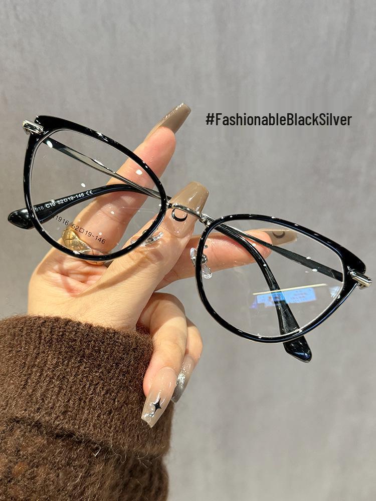 Women s Retro Cat-Eye Blue Light Blocking Glasses - Fashionable Myopia Frames, TR90 Ultra-Light.