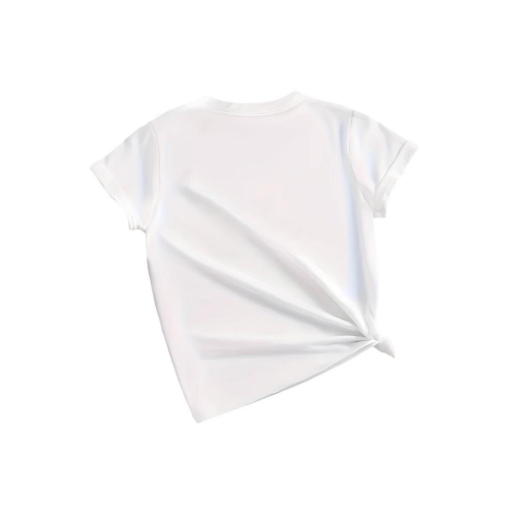 Girls' Casual Strawberry-patterned T-shirt for Summer, Fashionable Short-sleeved Children's T-shirt