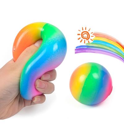 Kreativní měkké duhové míčky Squishy Hračky Antistresové Dekompresní Senzorické Mačkací Fidget Hračky Pro Dospělé Děti Školní Ceny