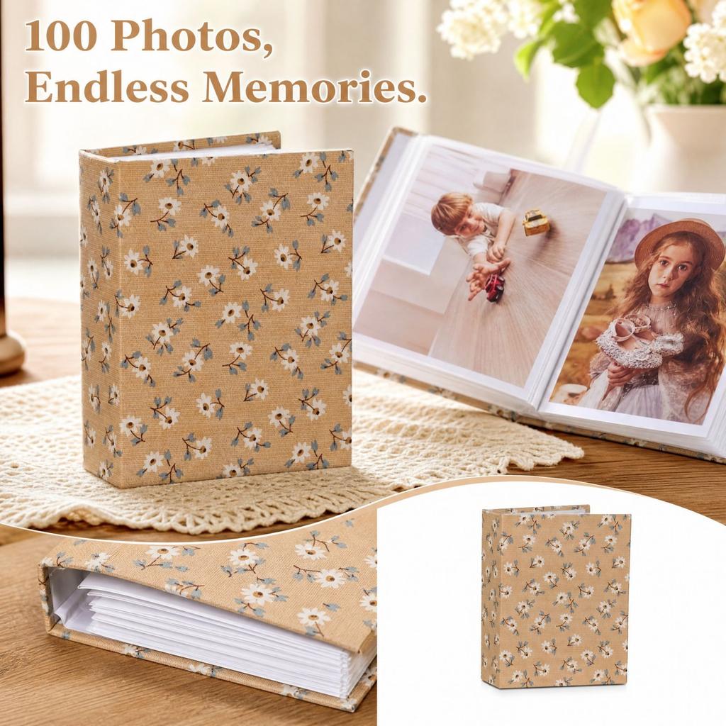 1-Pocket Photo Album for 200 Photos, -In Design for Organized Memory Storage
