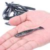 20 ks Umělá Simulace Silikonová Rybářská Nástraha Měkká Návnada T Ocas Měkký Červ Příslušenství Třpytivá černá
