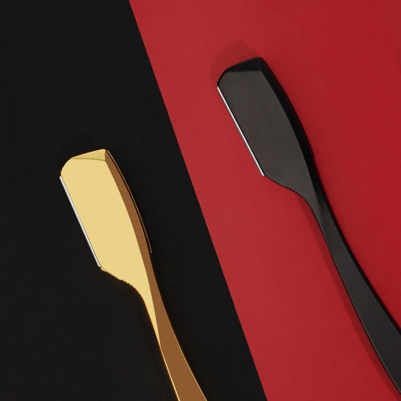 Brici de Barber cu Lamă Dreaptă Stabil Tuns Păr Barbă Sprâncene Aliaj Zinc Instrument de Ras Manual Depilare Brici Coafor Tuns