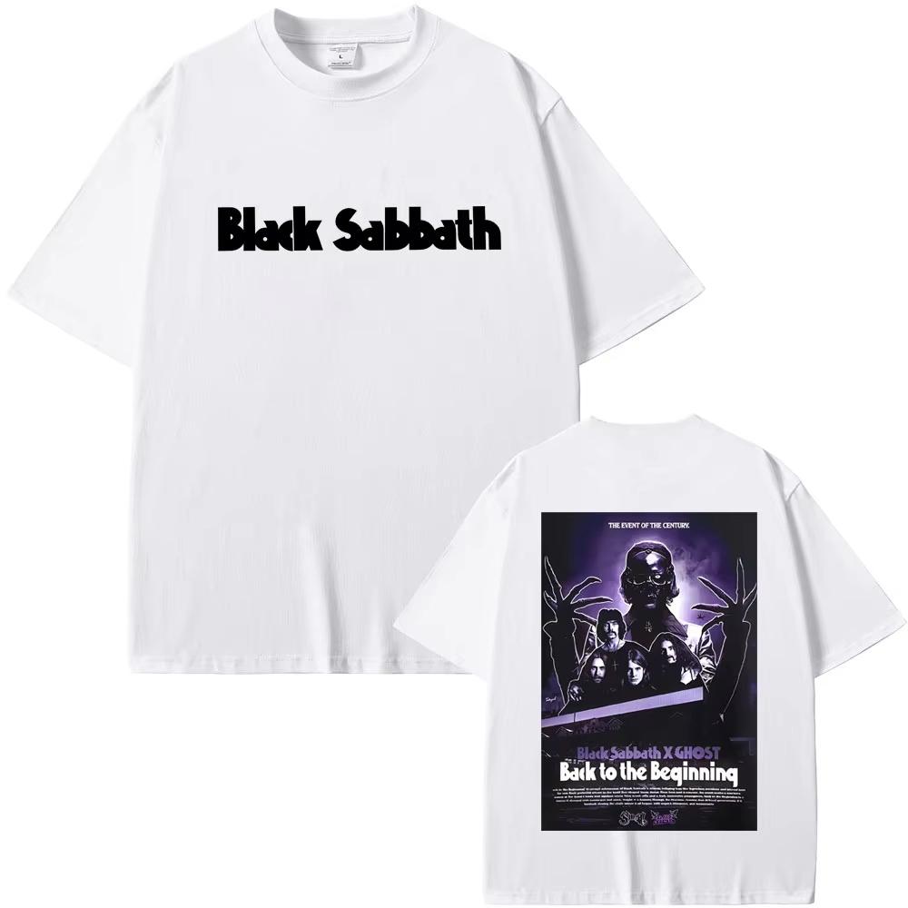 Rock Band Black Sabbath & Ghost Band Back To The Beginning T-shirt Ozzy Osbourne T-shirts Men's Women Vintage Oversized T Shirts