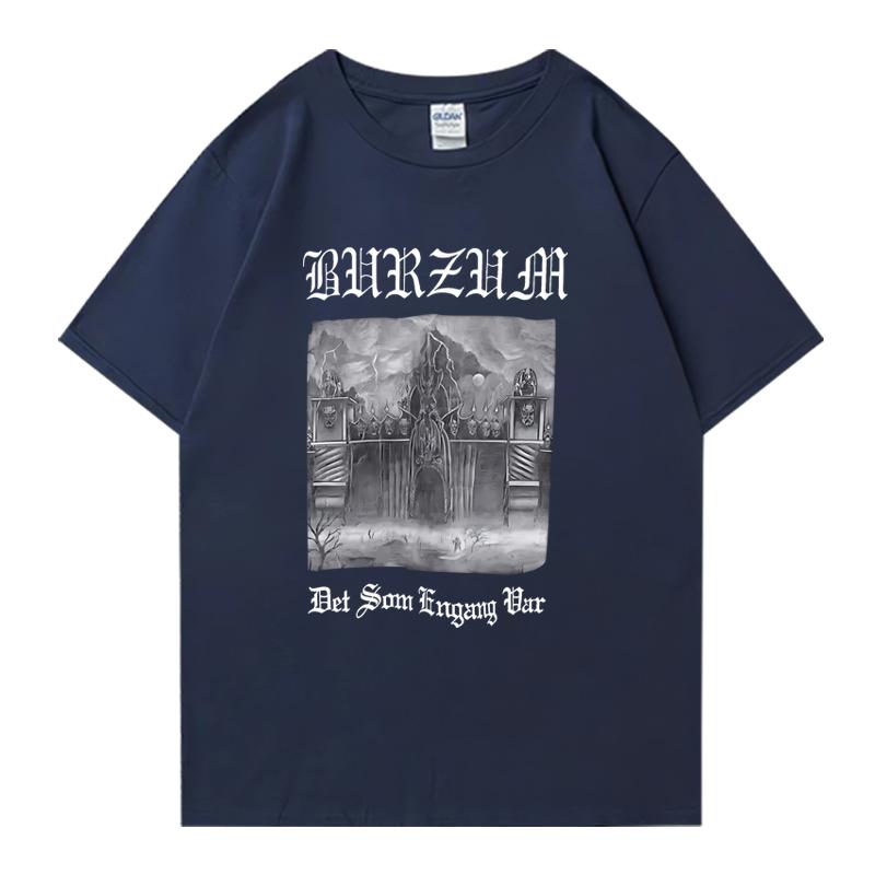 Vintage Hip Hop Burzum Band Printed streetwear Men Women Death rock Heavy metal short sleeve t-shirts Unisex 100% Cotton T shirt