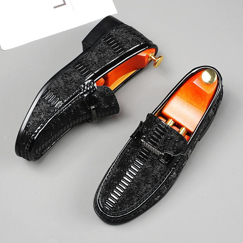 Мужские мокасины с крокодиловым узором — фото 6