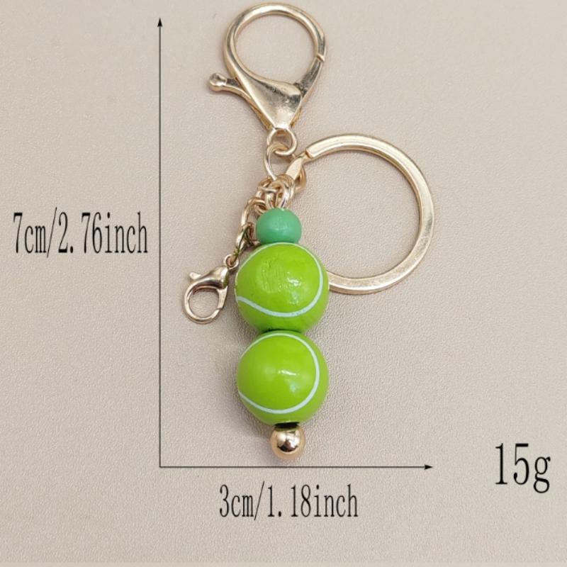 European Football Resin Souvenir Keychain Match Ball Fans Souvenir Keyring Phone Accessory  Soccer Tennis Sports Pendant