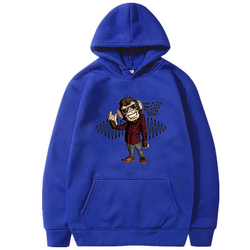 Унисекс Harajuku Винтаж ARCTIC MONKEYS Sound Wave Толстовки с принтом Пуловеры с длинными рукавами Женские толстовки для скейтборда в стиле хип-хоп 2XL 4873₽