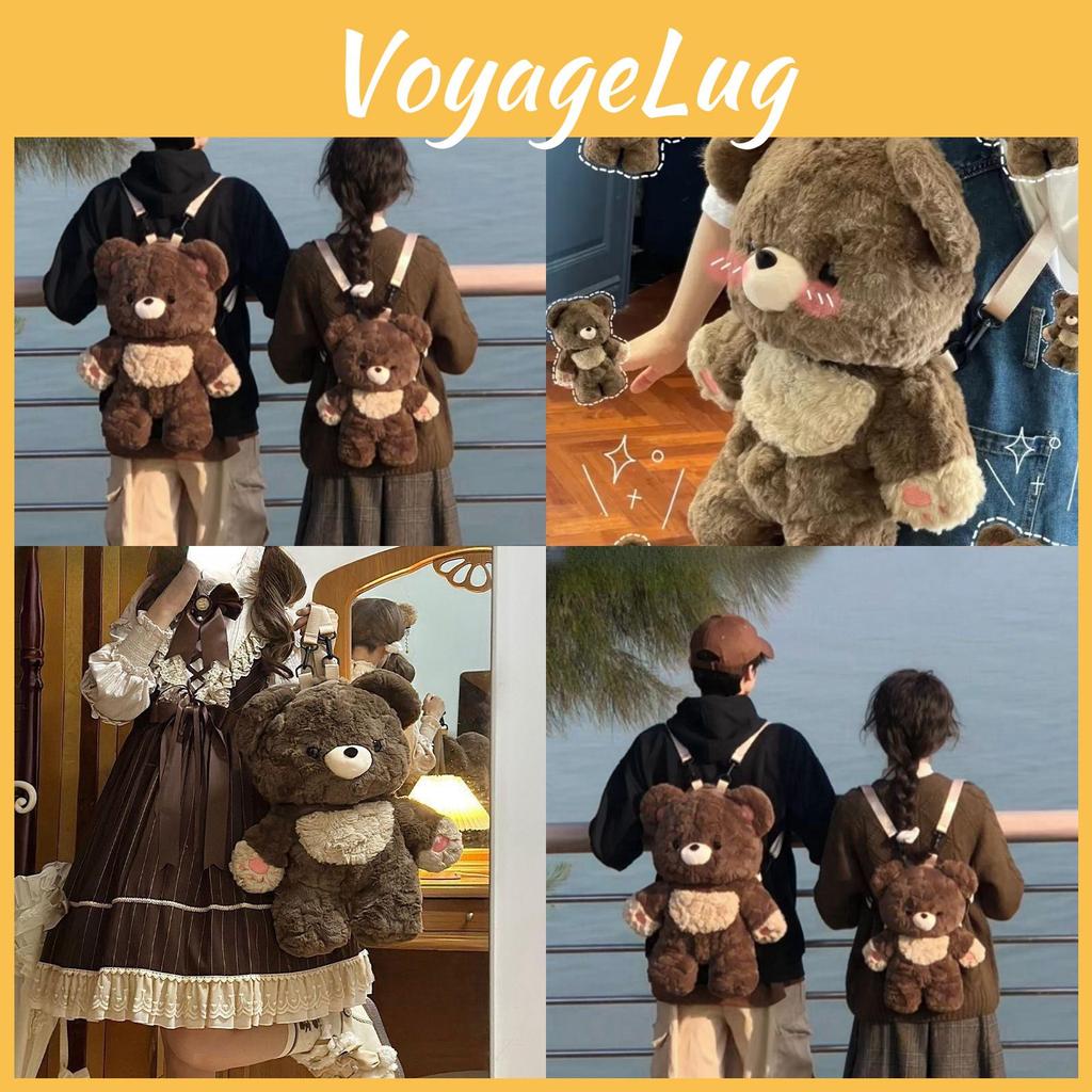 Teddy Bear Plush Backpack Cute Animal Student Backpack For Children And Teens