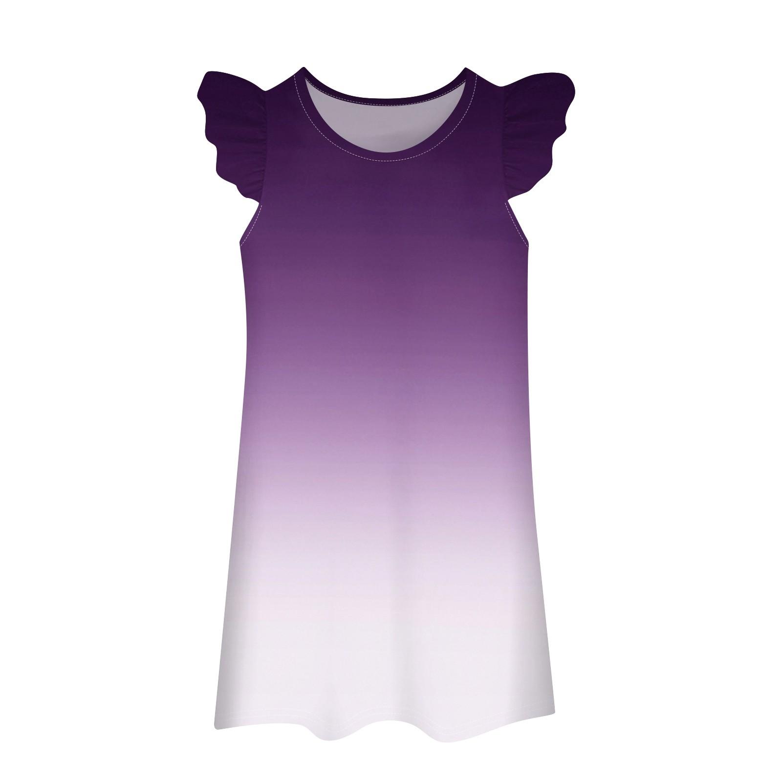 

Симпатичное детское платье для повседневных игр с детским платьем с развевающимися рукавами 90 фиолетовый