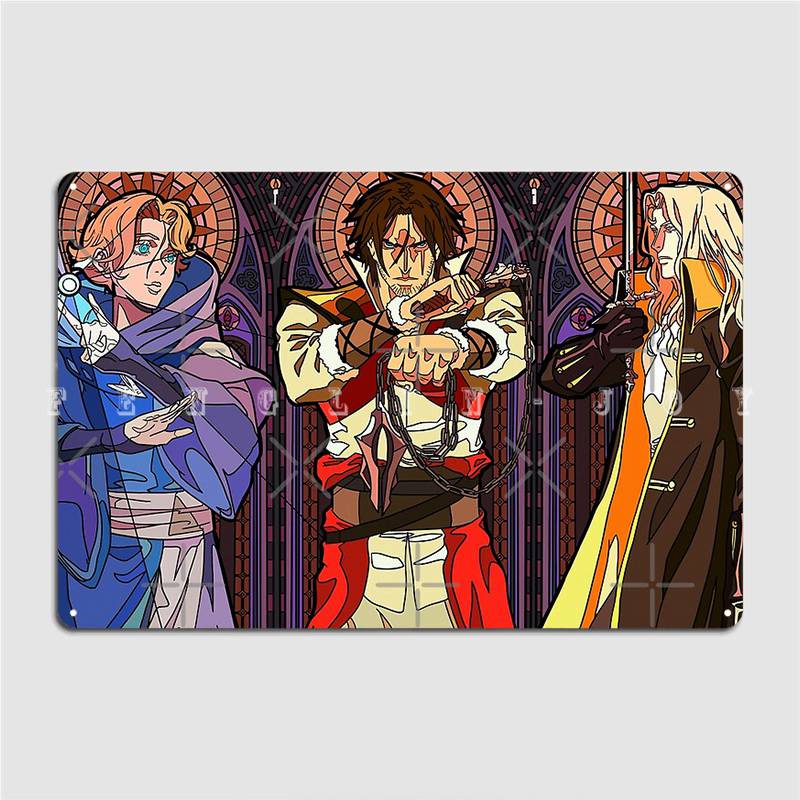 

Металева вивіска Castlevania Настінний декор Вітальня Кінотеатр Кухня Плакат з олов яною вивіскою на замовлення 20x30cm（7.8x11.8inch）