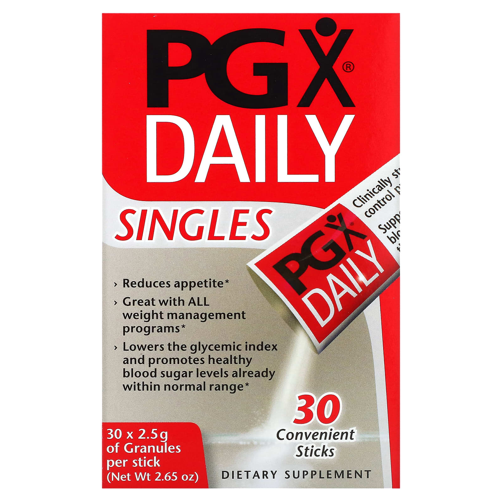 

Pgx Daily, Single Dose, Unflavored Granules, 30 Sticks (2.5 G) Each