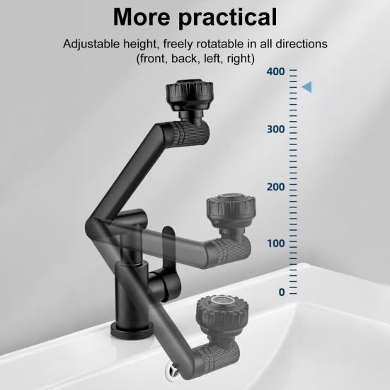 360-Degree Rotating Faucet Extender Leakproof Universal Fit Easy to Install Swivel Kitchen Faucet Aerator Sink Attachment