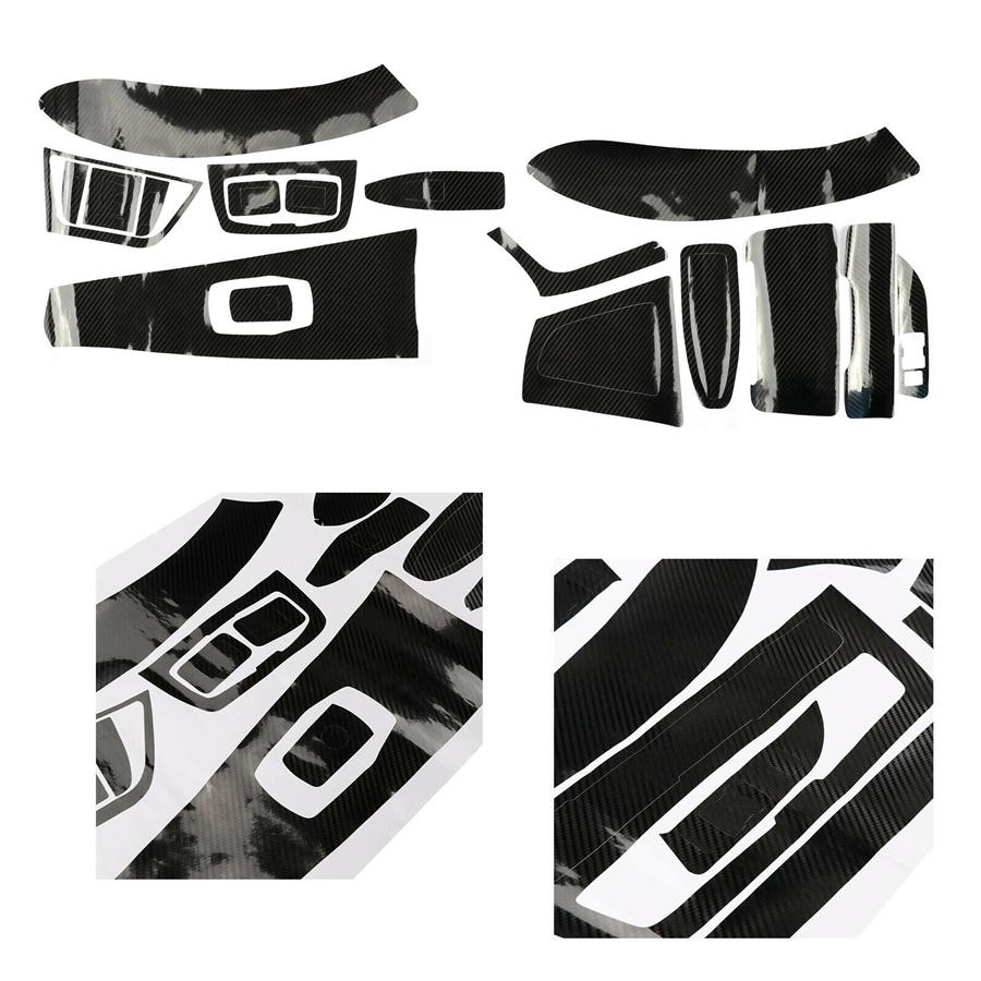 For BMW 3 Series F30 F31 Interior Decal Trim Stickers Glossy Carbon Fiber Style