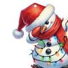Christmas Snowman Ornaments Cartoon Snowman Hanging Decoration Xmas Tree Wooden Crafts for Tree Car Holiday Home Decor