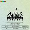Bohemian Style Metal Key Hook 9.84 Inch Music Theme Wall Organizer for Clothing Hat Office Kitchen Bathroom Decor