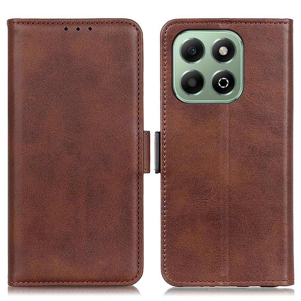 

For Honor X6b 4G Case Stand Cowhide Texture PU Leather Phone Cover E