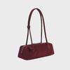 Frosted Genuine Leather Underarm Baguette Bag - Women's High-End Shoulder Handbag