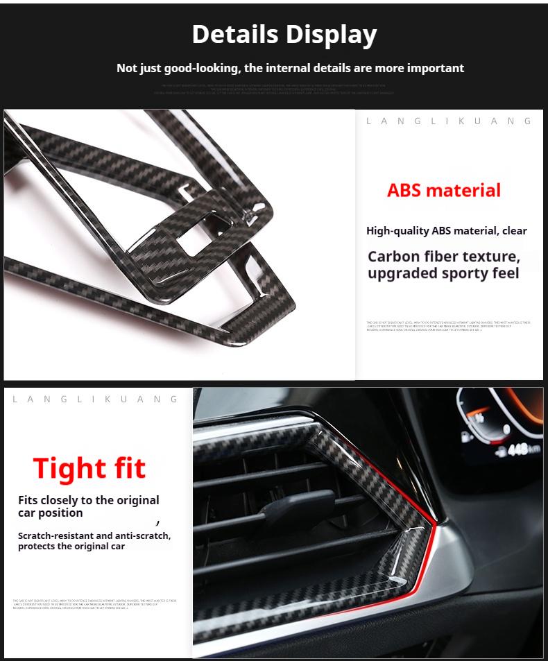 For BMW 2 3 4 Series G42 G20 G22 G23 G26 M3 G80 M4 G82 2025 Car Dashboard Panel Side Air Condition Vent Outlet Cover Trim