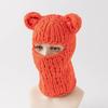 Long Bunny Ears Hat Winter Hand Made Knitted Funny Beanie Cap Thicken Warm Full Face Ski Mask Cover Balaclava For Party