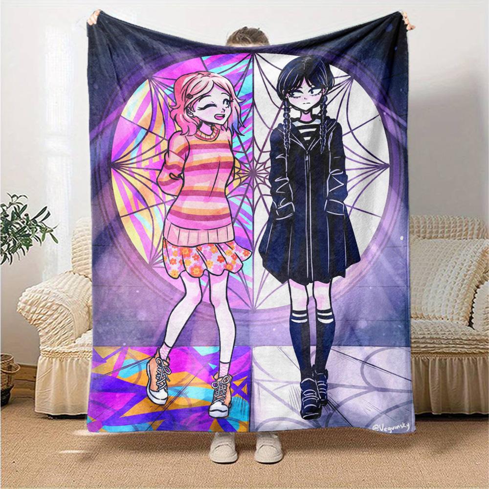 Colorful Friendship Flannel Blanket Super Soft Warm Cozy Blanket For Sofa Bed Office Travel Allseason Home Decor Gift