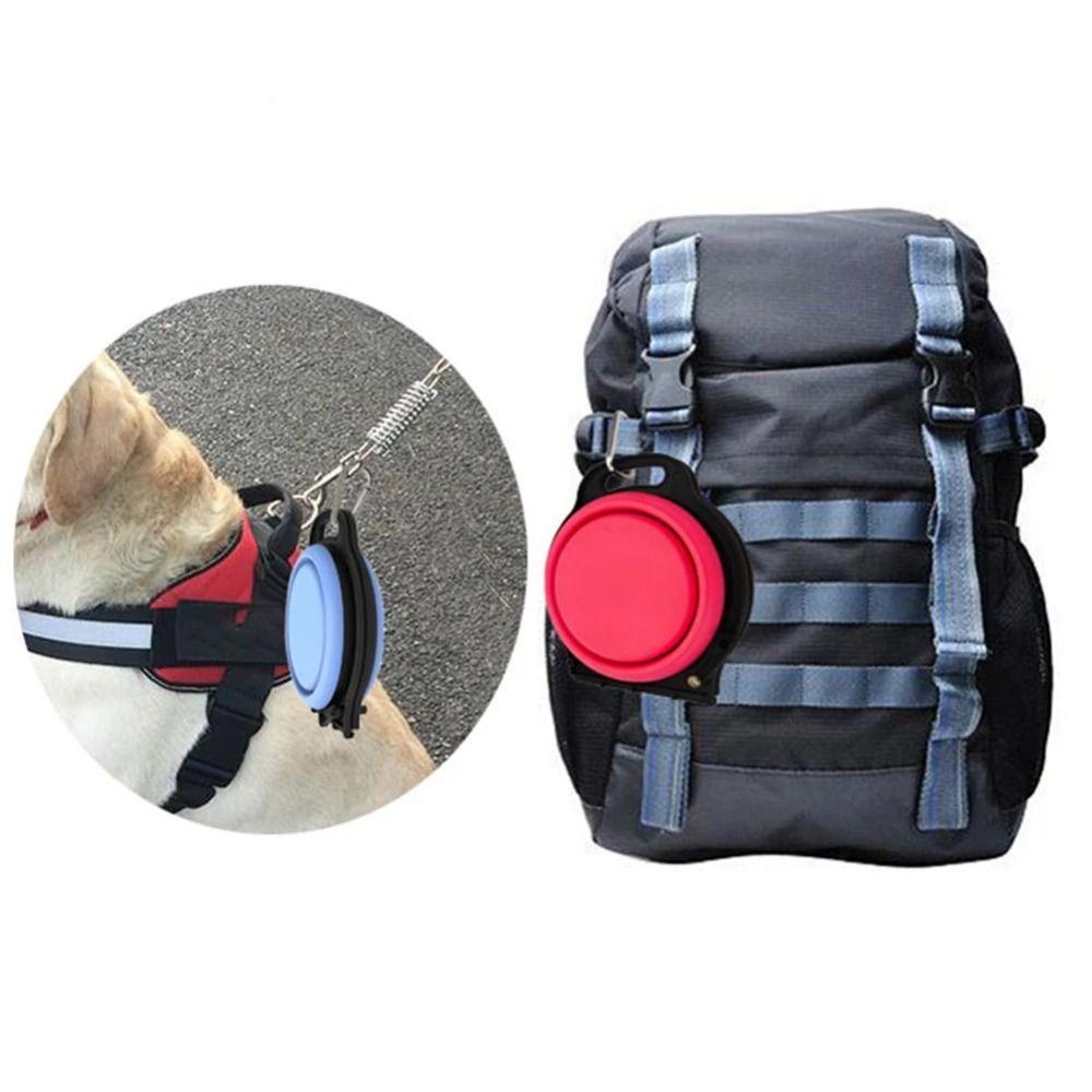 2 in 1 Double Dog Food Bowls Expandable Feeding Bowl Collapsible Double Pet Bowl  Puppy