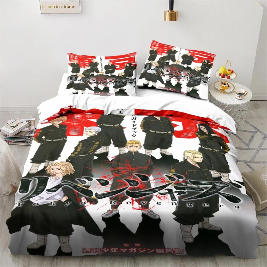 Anime Tokyo Revengers Ryuguuji Ken Sano Manjiro Bedding Set Single Twin Double Queen King Cal King Size Bed Linen Set