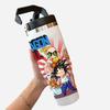 30oz Anime Printed Portable Car Cup Stainless Steel Thermos Cup with Straw Travel Sport Water Bottle Handle Coffee Vacuum Flask