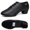 Women Latin Dance Shoes Ballroom PU Leather Ladies Girls Modern Jazz Dance Shoes Silver Black Salsa Dancing Shoes Teacher Shoe