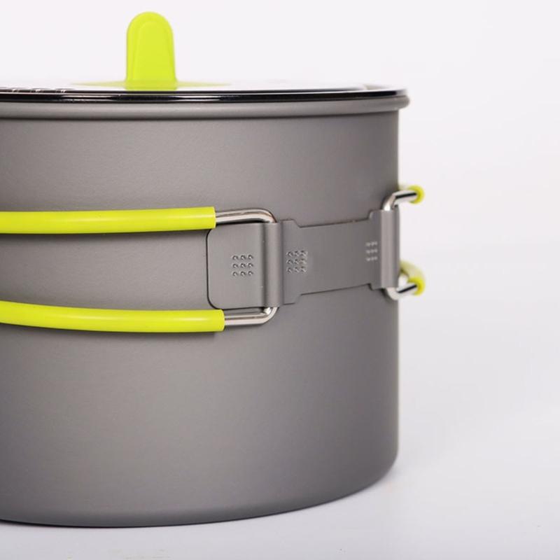 Outdoor NonStick Camping Cookware with Lid Outdoor Cooking Pots Portable Cooking Utensils for Outdoor Camping Picnic