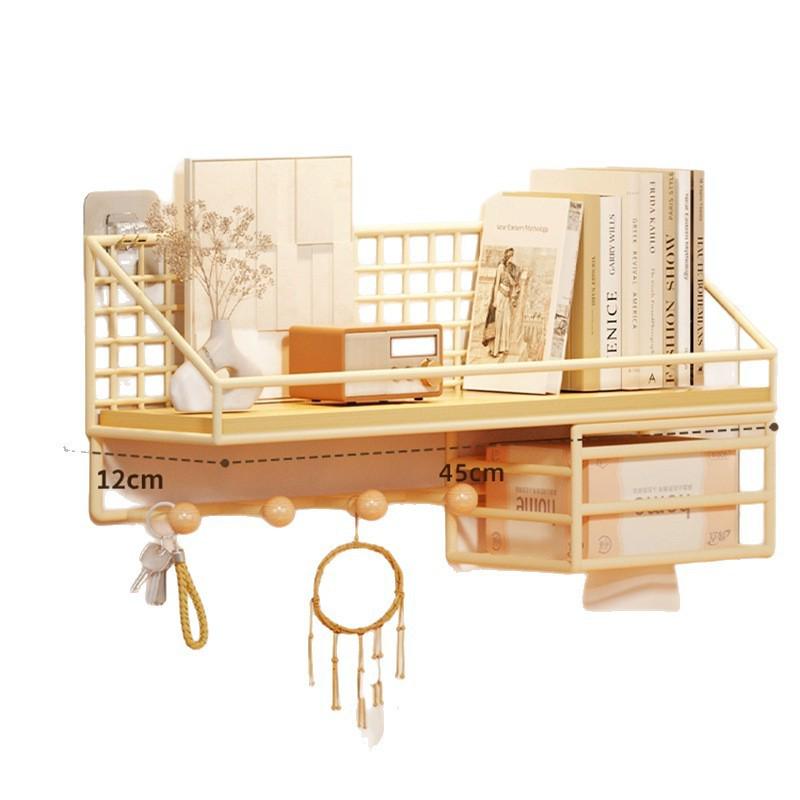Wall-Mounted No-Drill Shelf for Dorm, Bedroom, or Bathroom