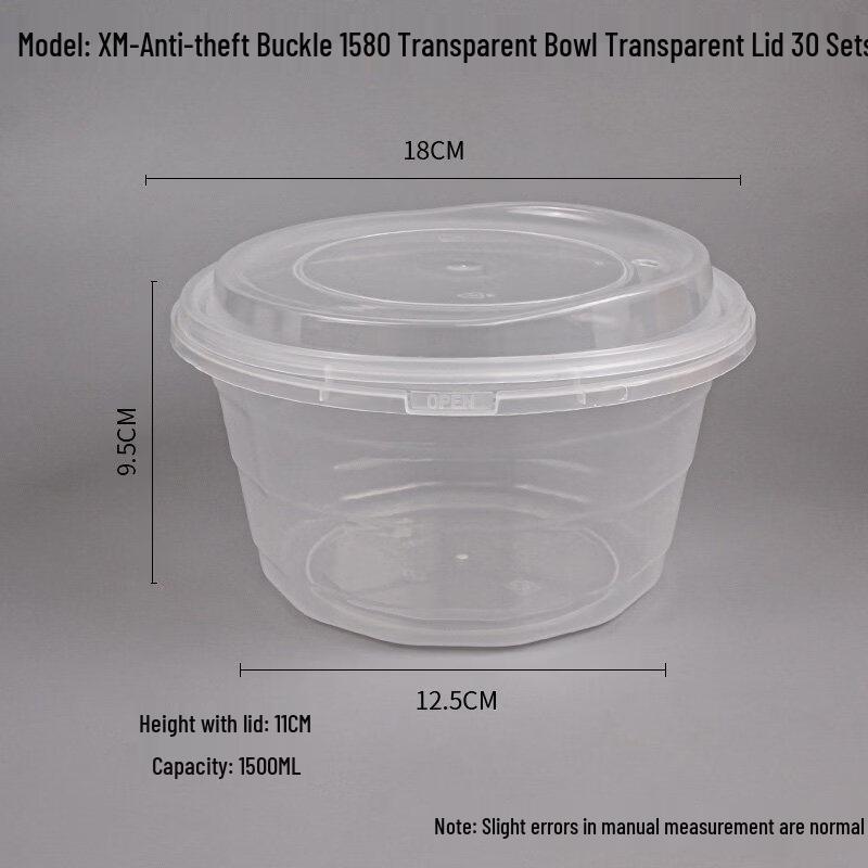 Disposable Plastic Takeaway Bowls with Lids