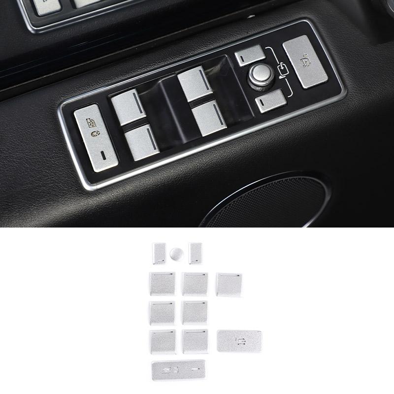 For Land Rover Discovery 5 For Range Rover Sports Vogue Aluminum Alloy Car Interior Window Lift Switch Patch Sticker Accessories
