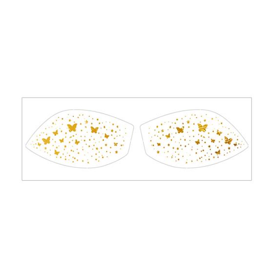 Metallic Eye Tattoo Stickers, Waterproof Temporary Freckle Decals, Sparkling Foil Eye Makeup for Festival Party, Glitter Face Art