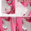 2D Flat Printing 2pcs Curtain Party Curtain Easter Pink Cross Butterflies Digital Printed Polyester Drapes Party Decorations for