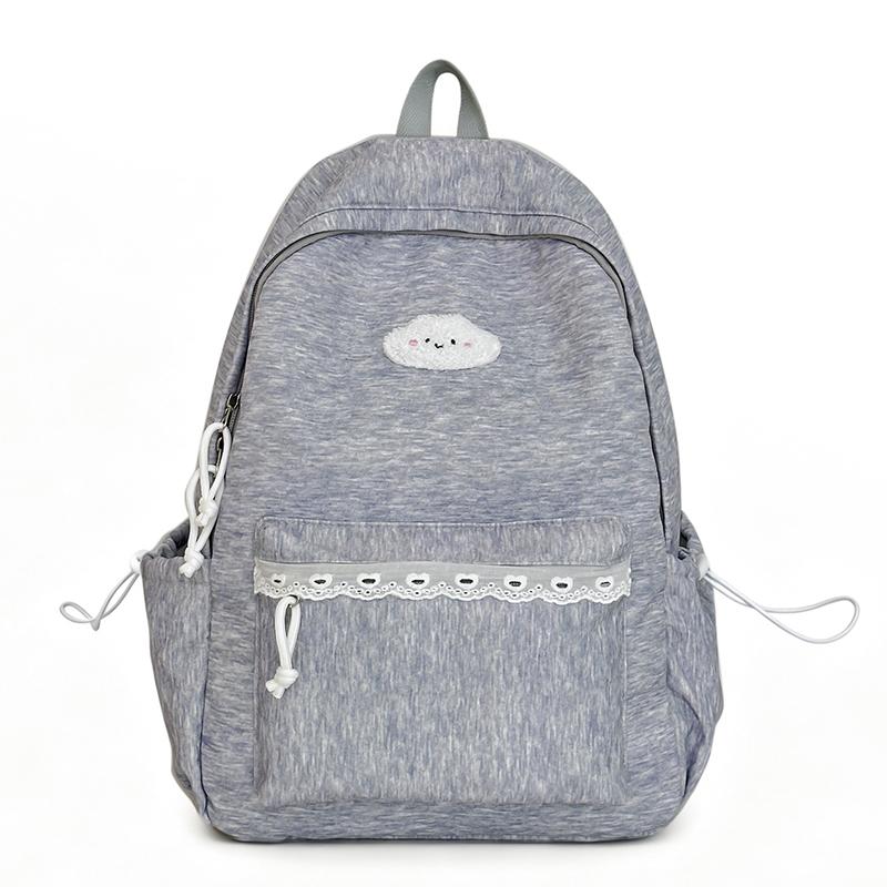 Cute Backpack for Girls Lace Trim Lightweight School Bag for Women Daily Use