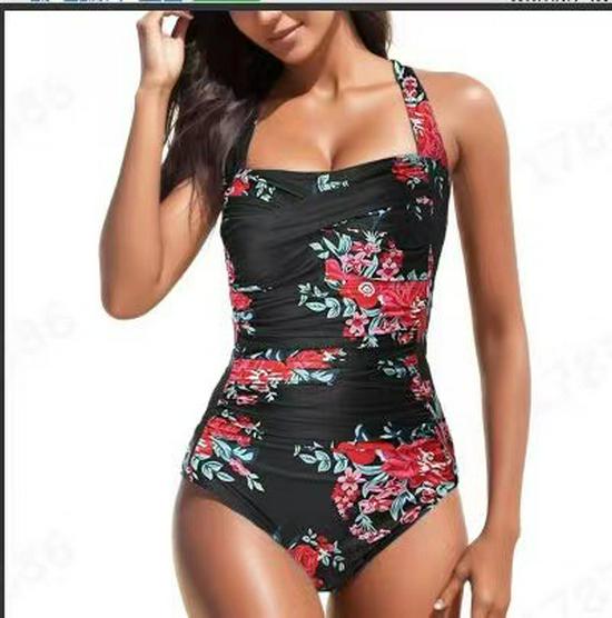 2023 Módní dámské jednodílné tankini plavky s volánky a odhalenými zády