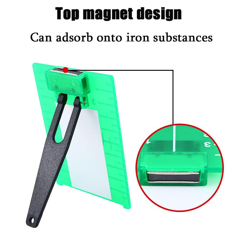 Laser Target Magnetic Floor Target Plate with Bracket, Standard Accessory suitable for Green Beam Laser Level Red Green
