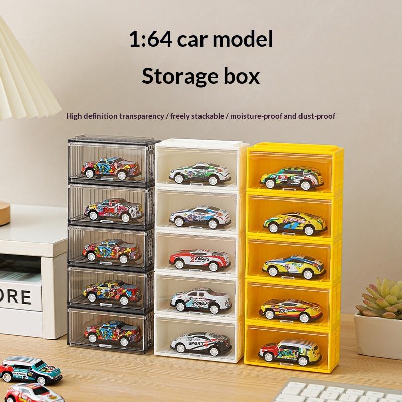 Scatola Espositore in Acrilico per Modellini di Auto 8 Scomparti Armadietto Scaffale Antipolvere Impilabile Scatola Portaoggetti per Auto per Hotwheels