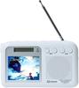 Yamazen Qriom Charging with White Hand-Crank TV/Radio One-Seg Broadcasting, Waterproof, Dustproof, Disaster-Resistant, YTM-RTV200(W)