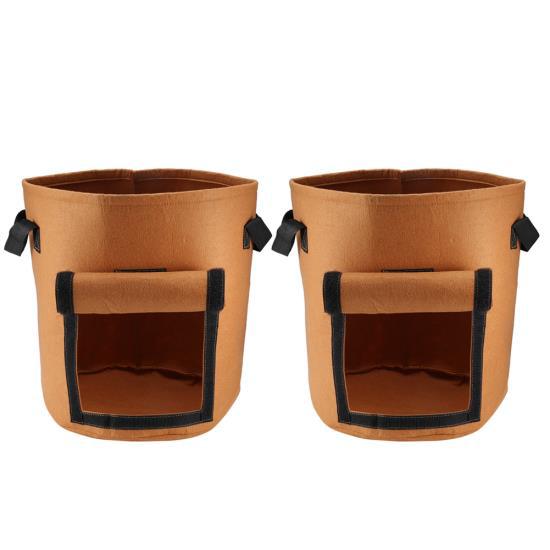 

2 шт. фетровые мешки для посадки овощей, цветов, сада, балкона, теплицы, аксессуар 30x35 см