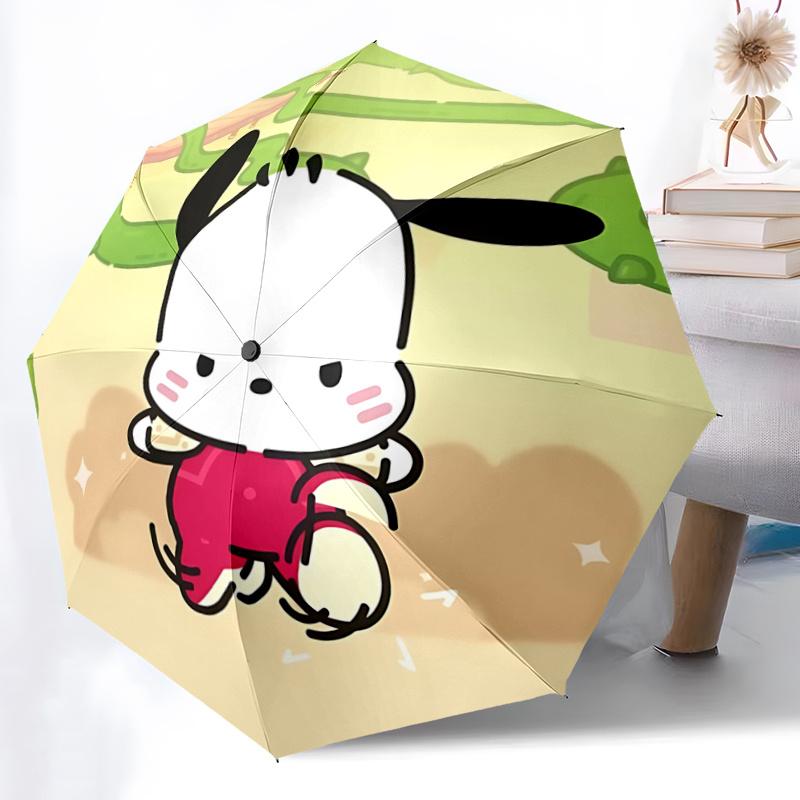1pc Sanrio Characters Automatic Opening/Closing Umbrella with Foldable Design, Iron Frame, Outdoor Use, Festival Gift for Fans, Travelers, Daily Use,