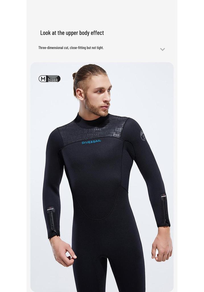 Muta Completa DIEV&SAIL 5MM Foderata in Pile per il Calore, Perfetta per Immersioni Profonde, Surf, Nuoto Invernale.
