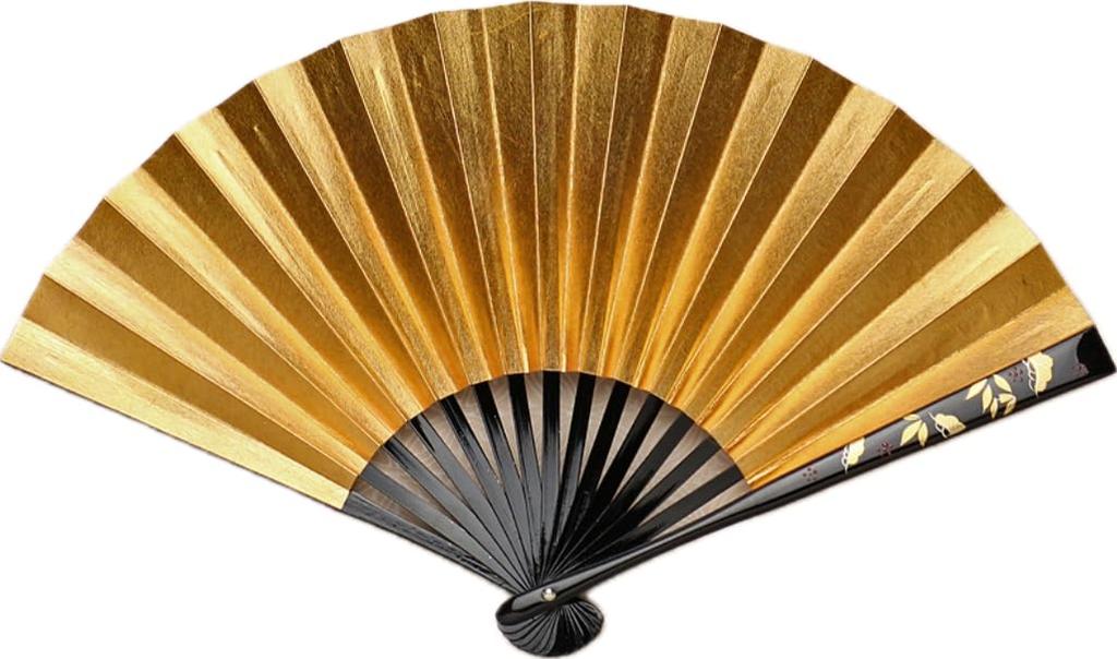 Kyoto folding fan with lacquer and and plum made in perfect for formal and other formal Features lacquer and genuine silver hand-lacquered pine,